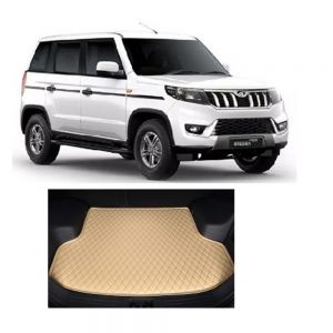 7D Car Trunk/Boot/Dicky PU Leatherette Mat for Bolero Neo  - Beige